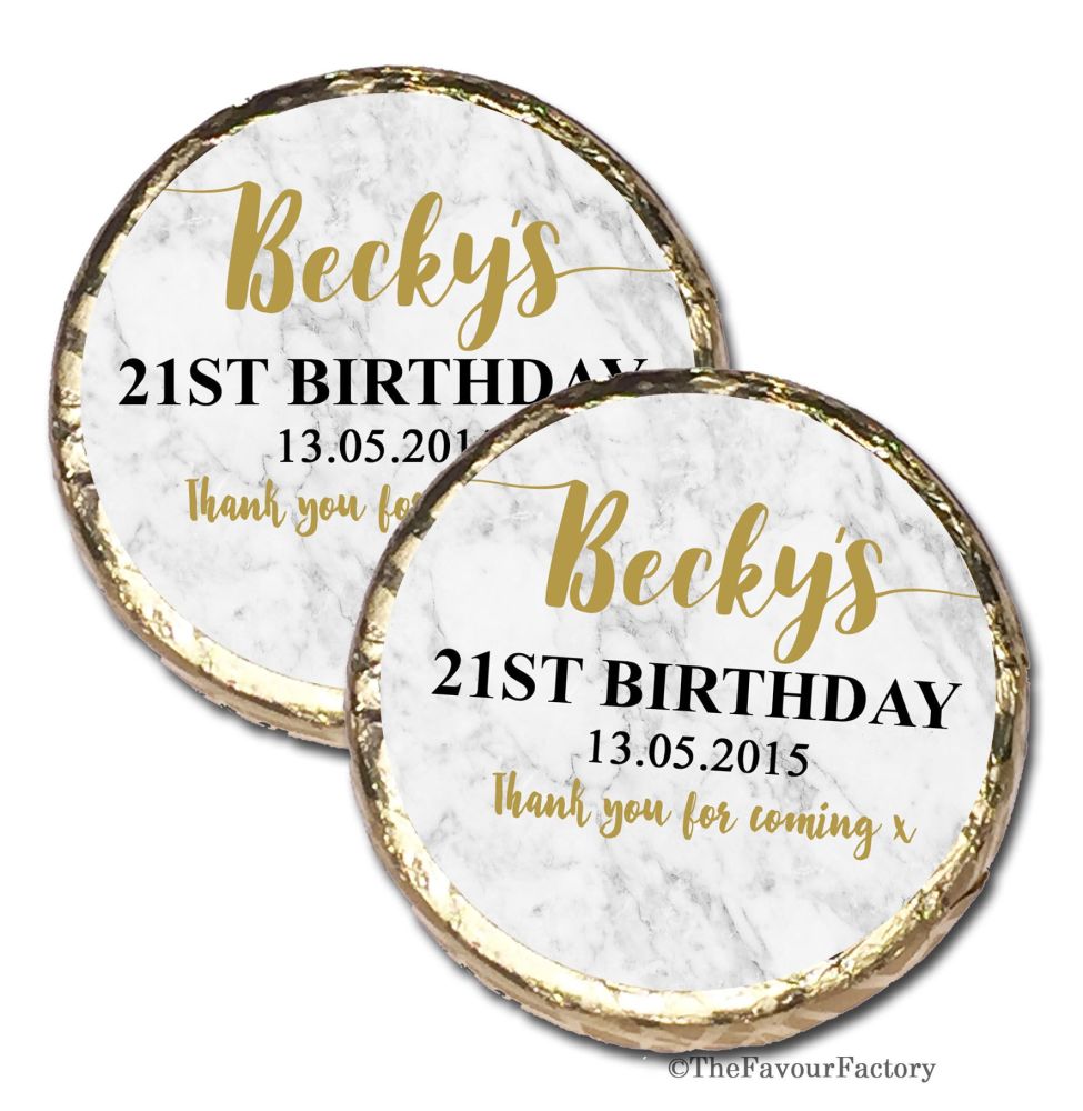 Personalised Birthday Party Chocolate Favours x 40 pieces