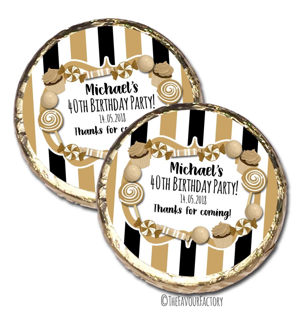 Personalised Birthday Party Chocolate Favours x 40 pieces