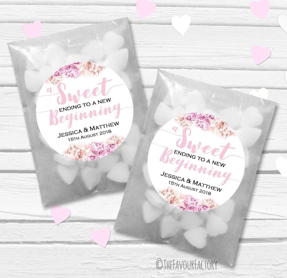 A heart full of love Personalised Wedding Favour Bags Kits x12