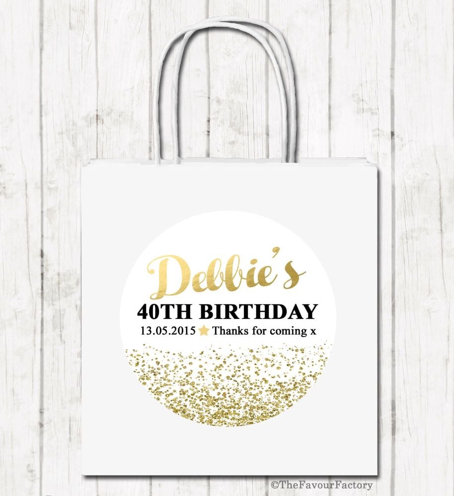 Personalised Paper Birthday Party Bags x1