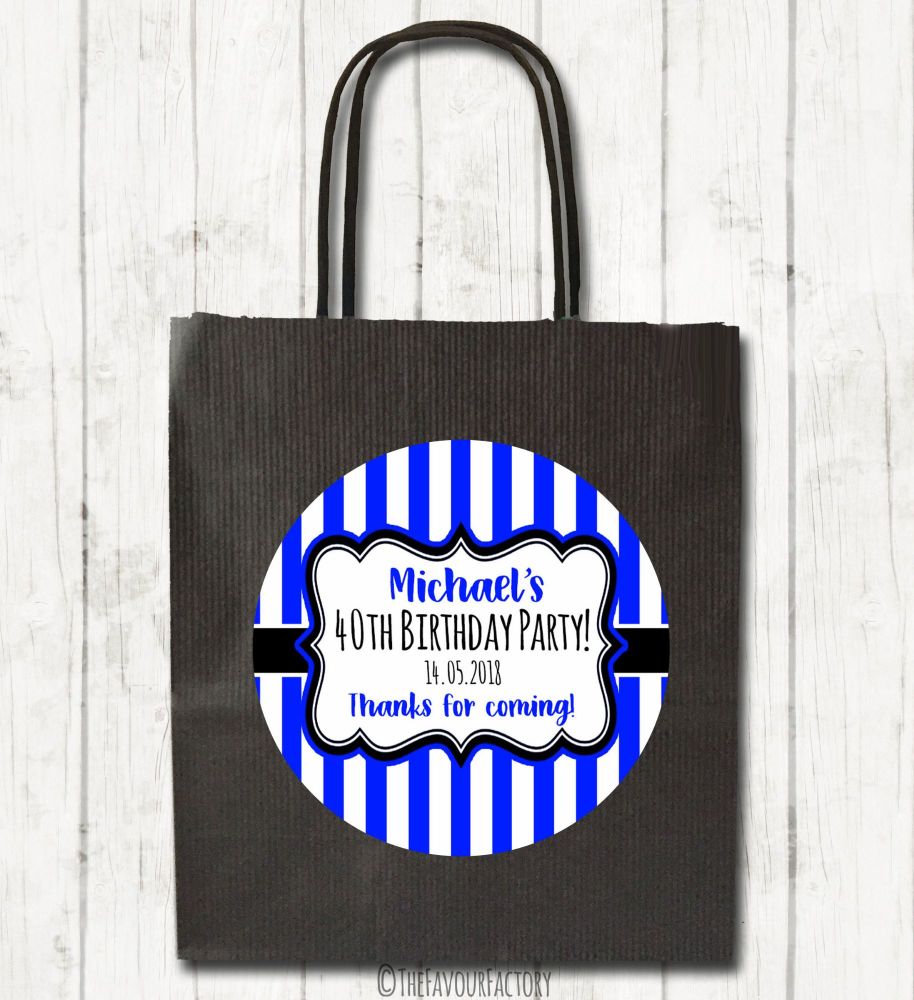 Personalised Paper Birthday Party Bags x1