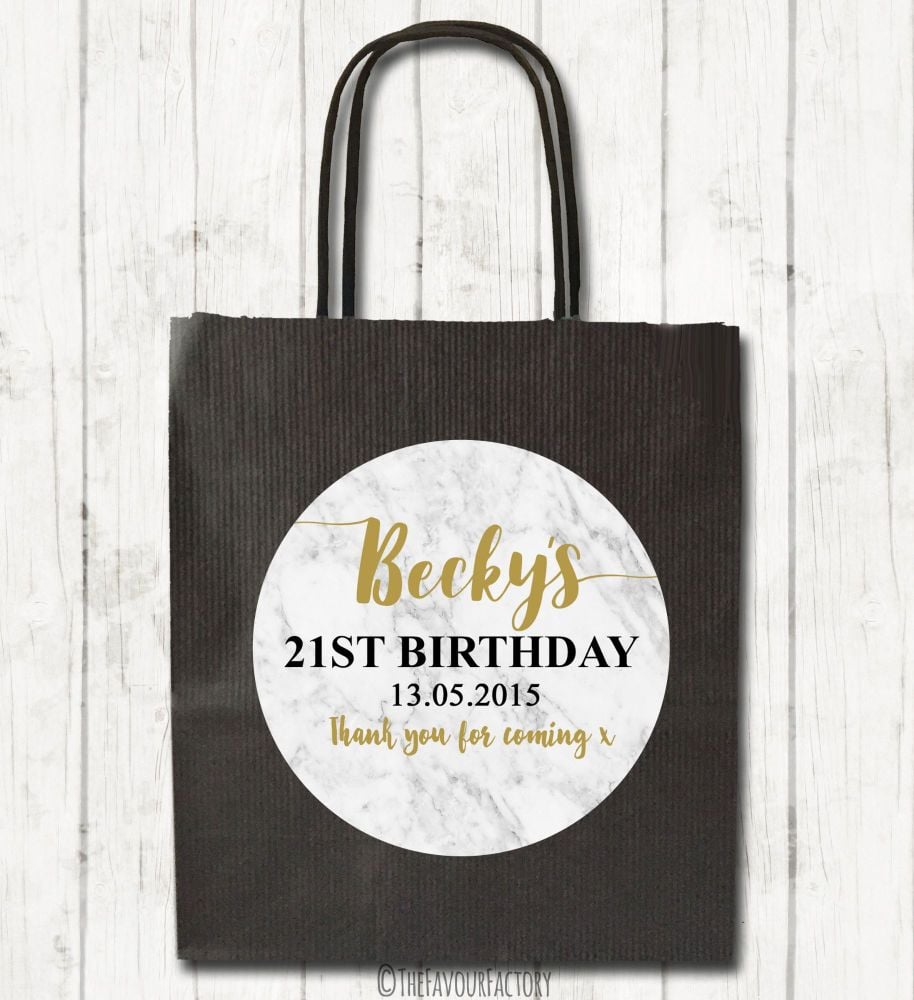 Personalised Paper Birthday Party Bags x1
