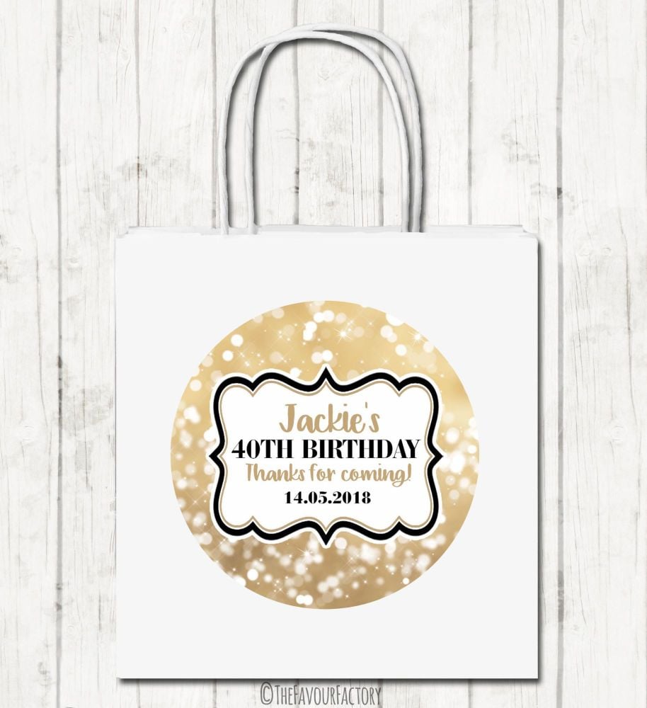 Personalised Paper Birthday Party Bags x1