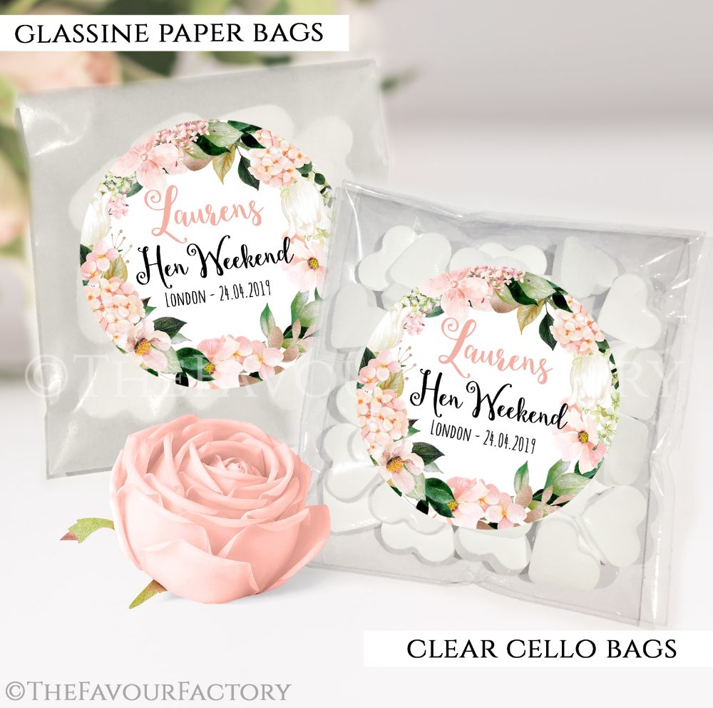 Hen Party Bags And Fillers | Personalised Hen Stickers | The Favour Factory UK
