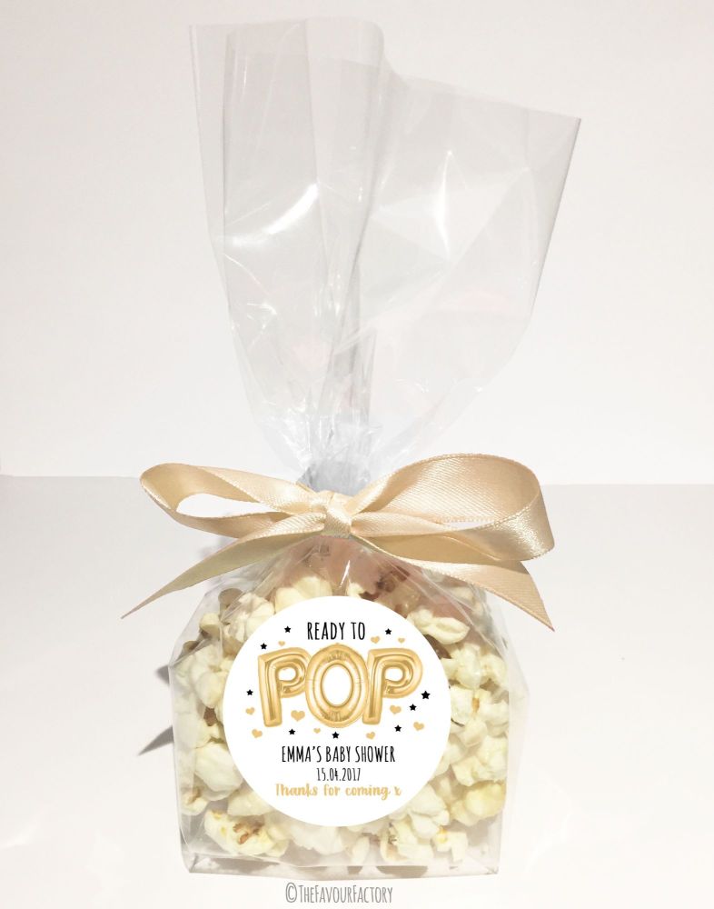 personalized popcorn bags for baby shower