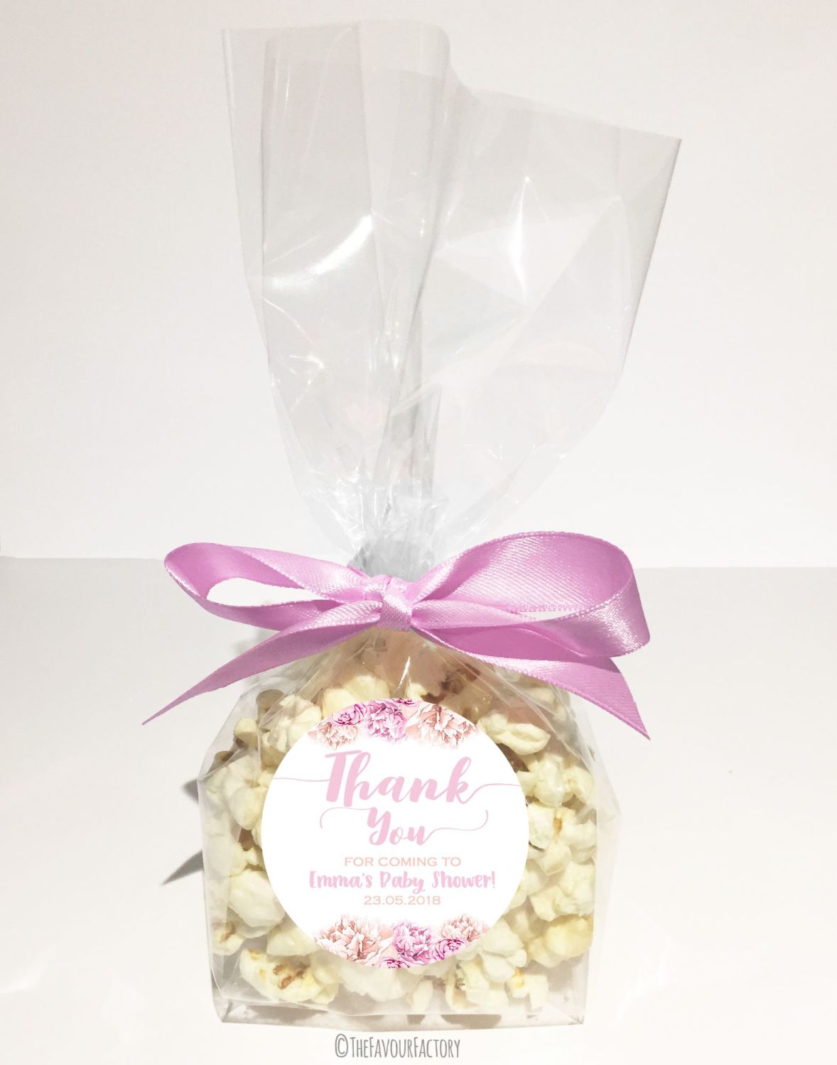 pink baby shower favours