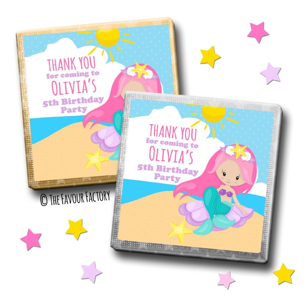 Get Wallpaper Kids Birthday Party Chocolates Mermaid On Beach Themed Mini For Free