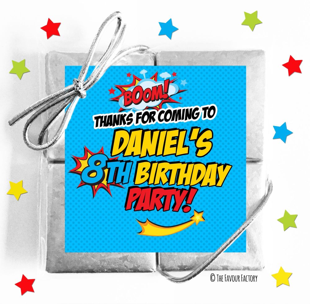 Kids Party Chocolate Quads Favours x5