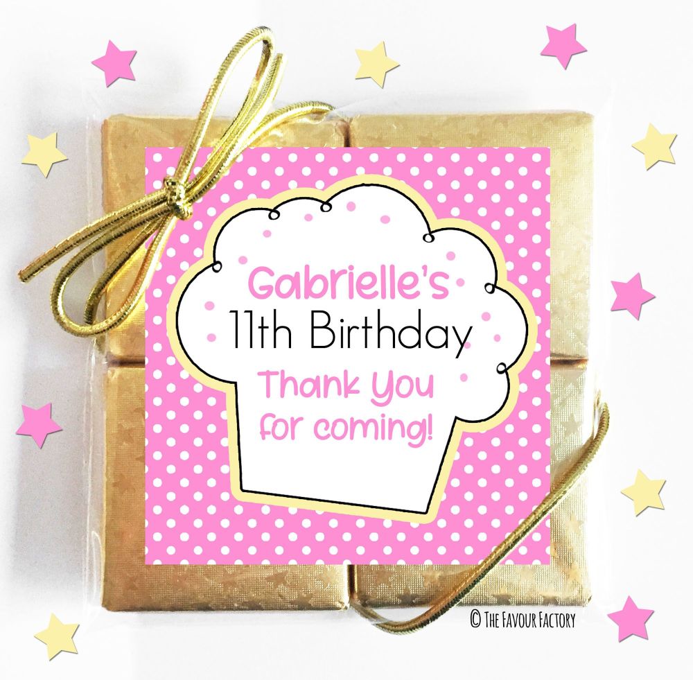 Kids Party Chocolate Quads Favours x5