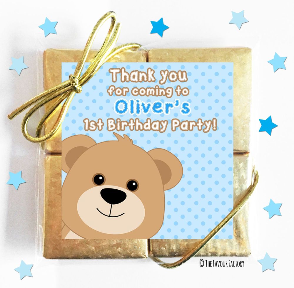 Kids Party Chocolate Quads Favours x5