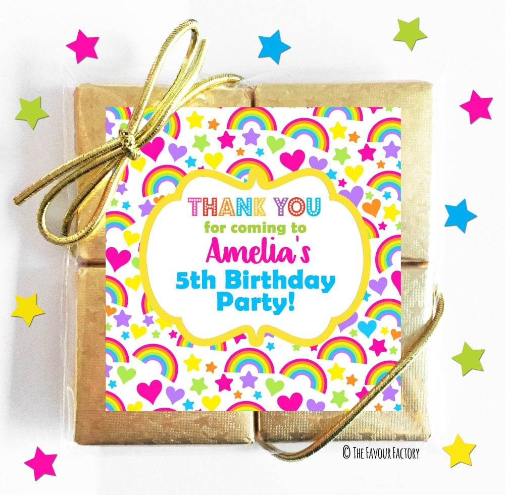 Kids Party Chocolate Quads Favours x5