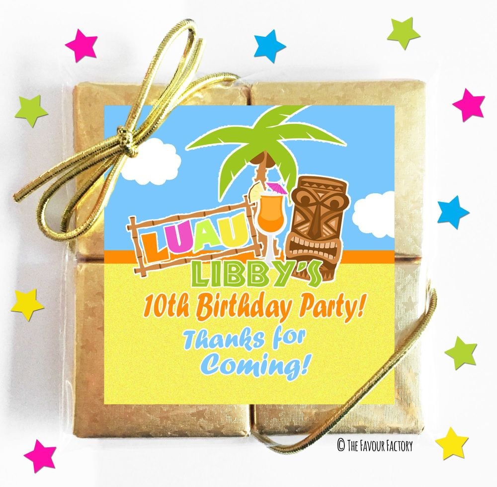 Kids Party Chocolate Quads Favours x5