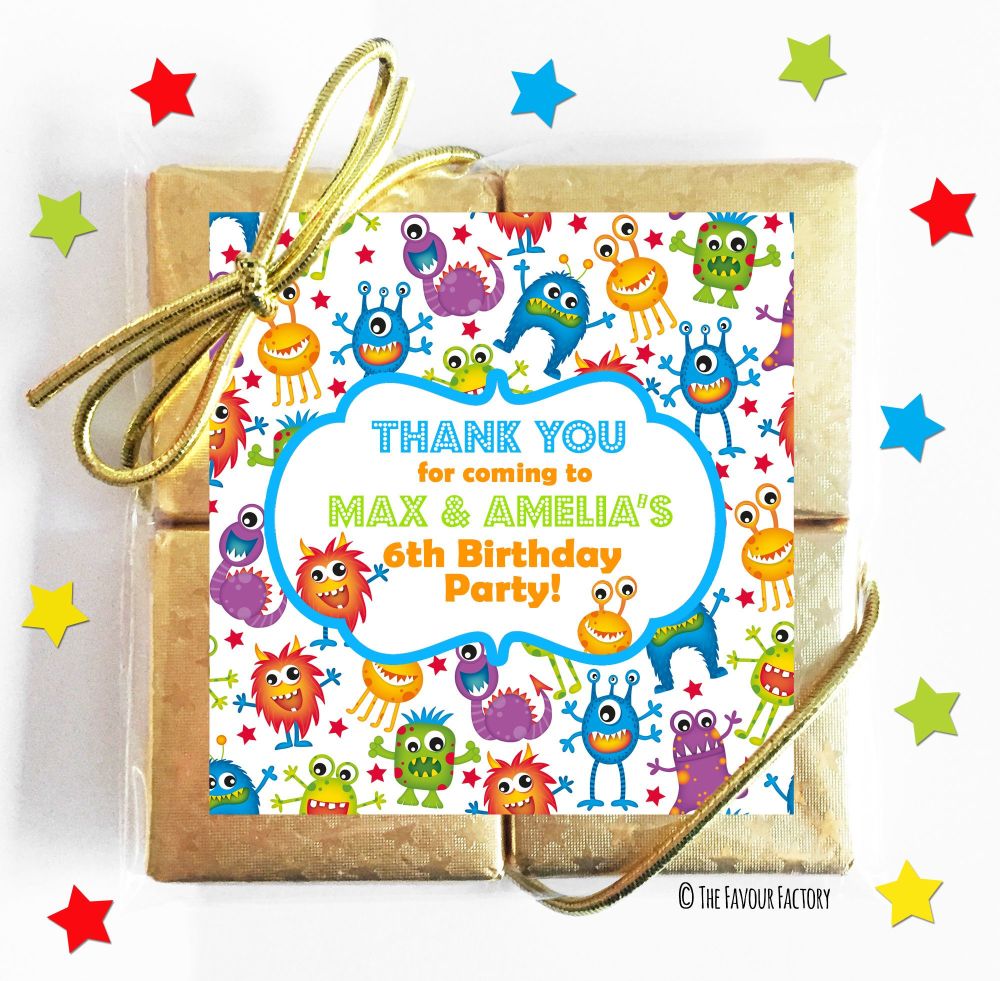 Kids Party Chocolate Quads Favours x5