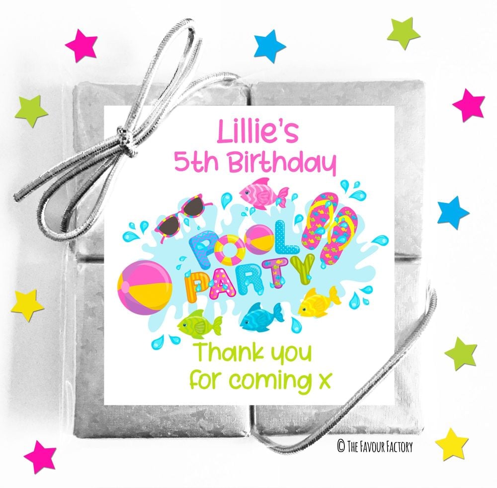 Kids Party Chocolate Quads Favours x5