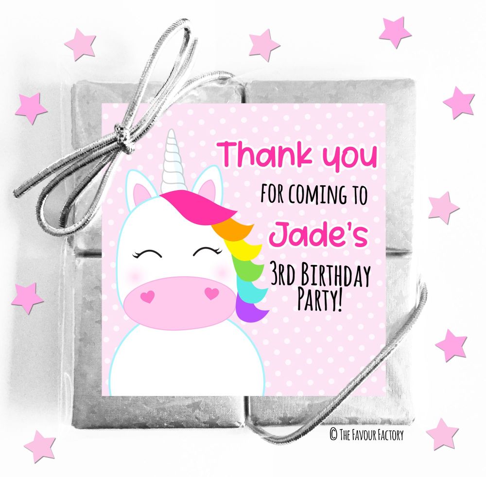 Kids Party Chocolate Quads Favours x5