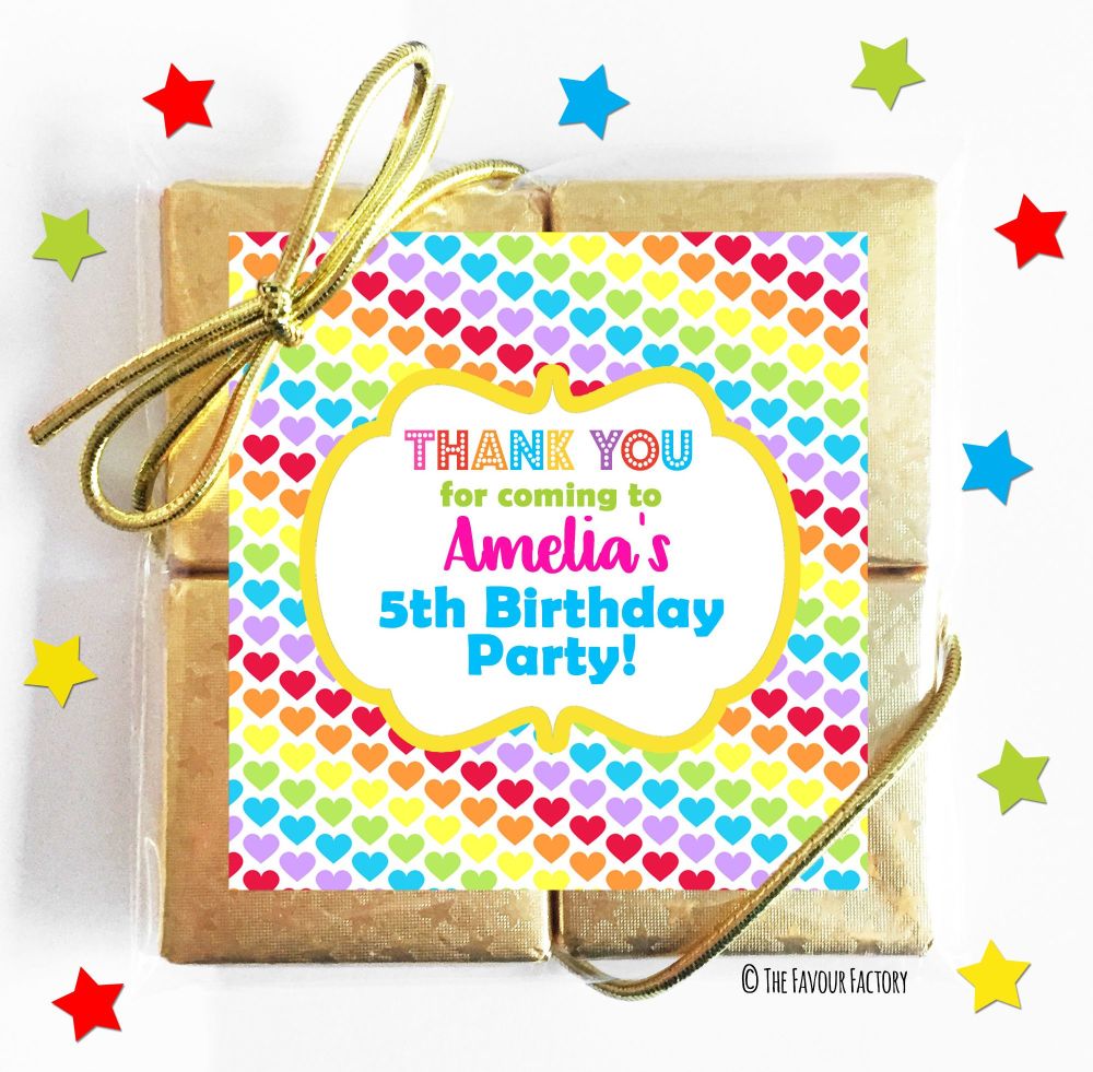 Kids Party Chocolate Quads Favours x5