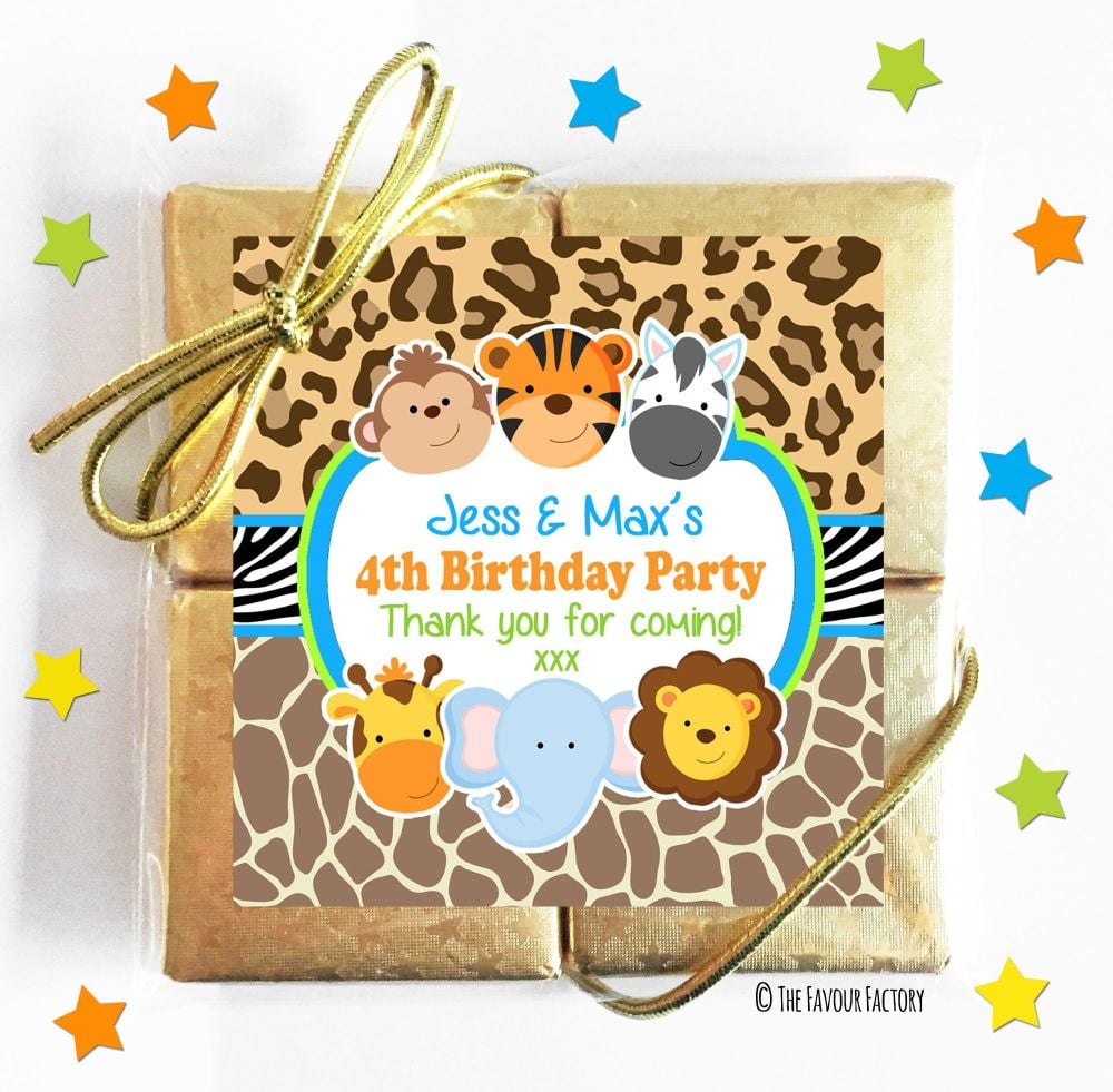 Kids Party Chocolate Quads Favours x5