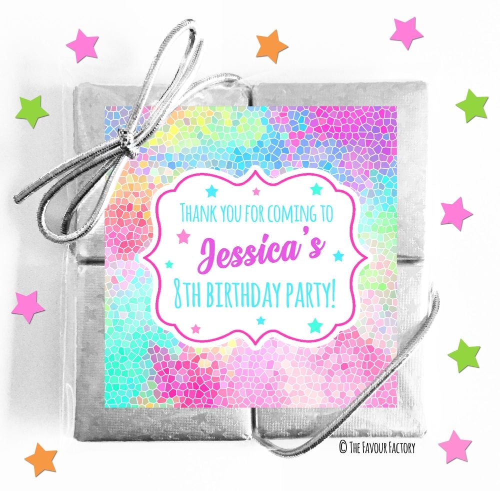 Kids Party Chocolate Quads Favours x5