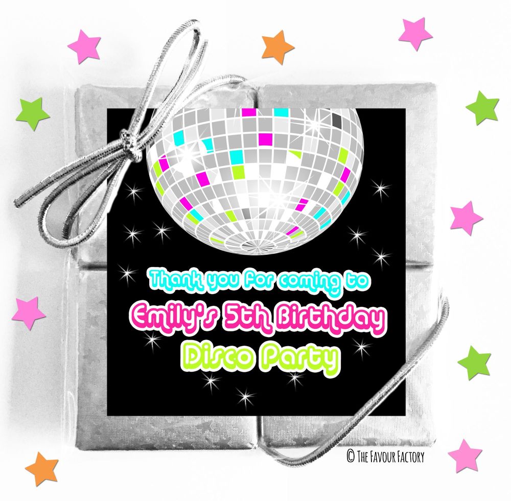 Kids Party Chocolate Quads Favours x5
