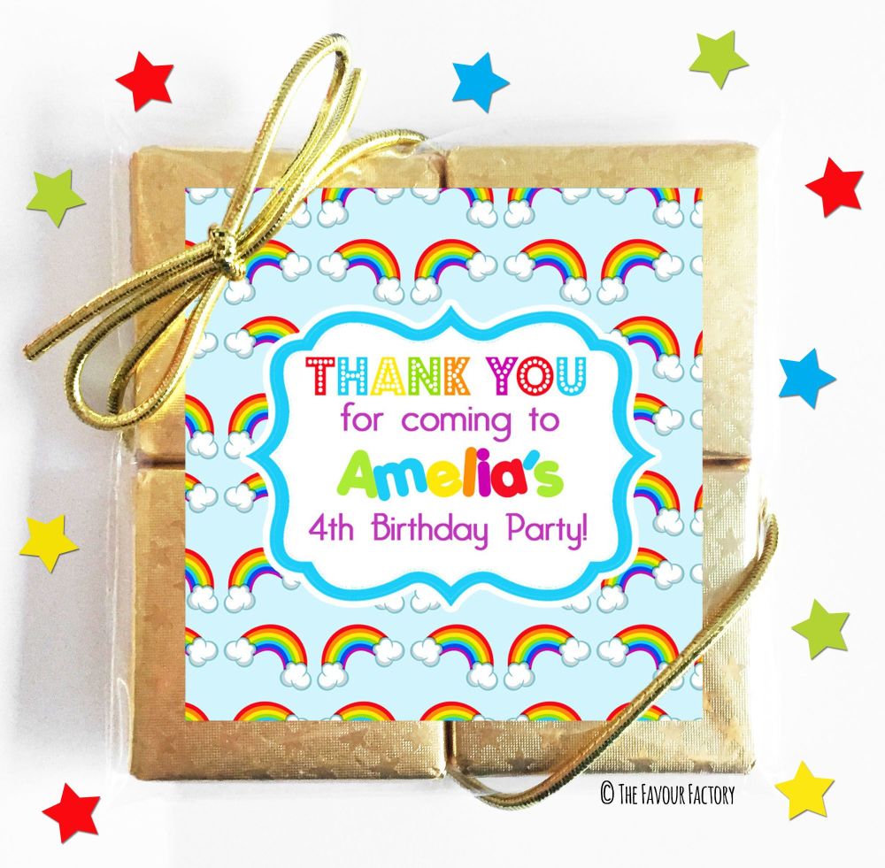 Kids Party Chocolate Quads Favours x5