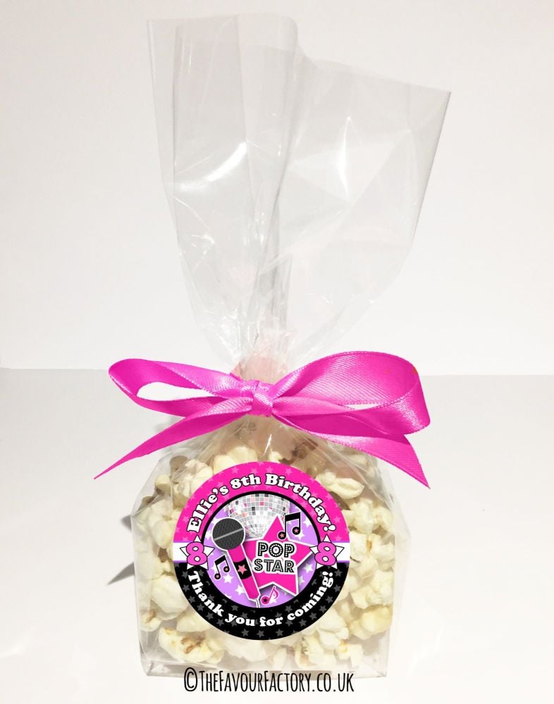 Kids Party Popcorn Treat Bags Kits x12