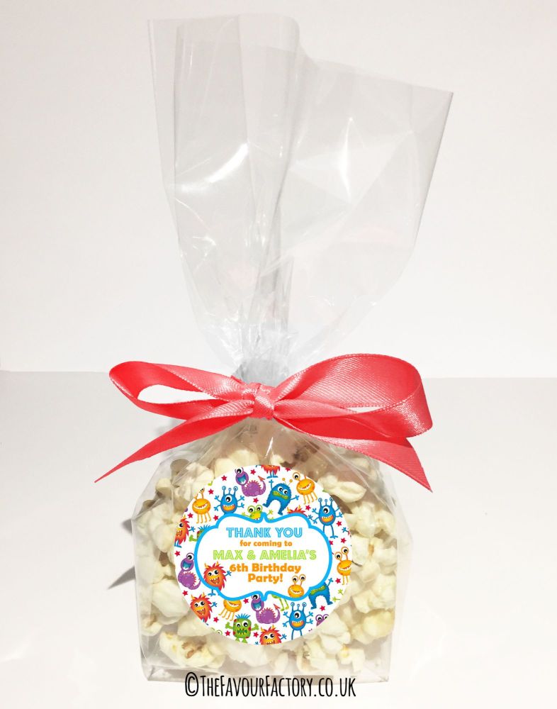 Kids Party Popcorn Treat Bags Kits x12