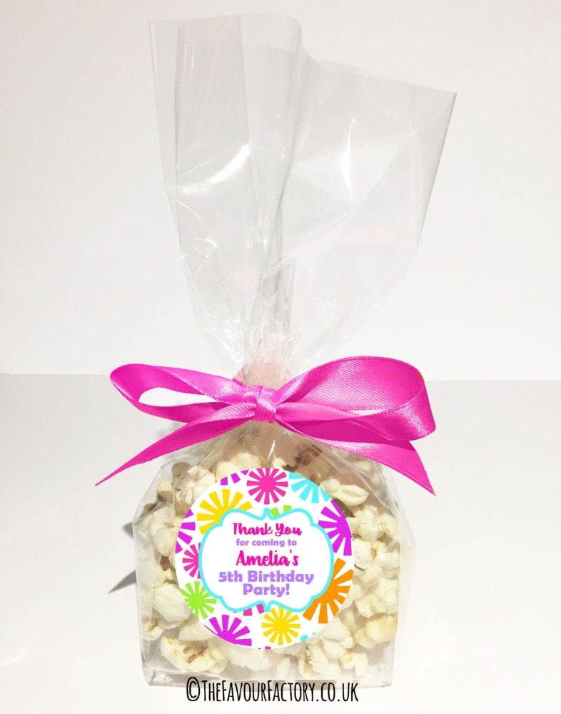 Kids Party Popcorn Treat Bags Kits x12