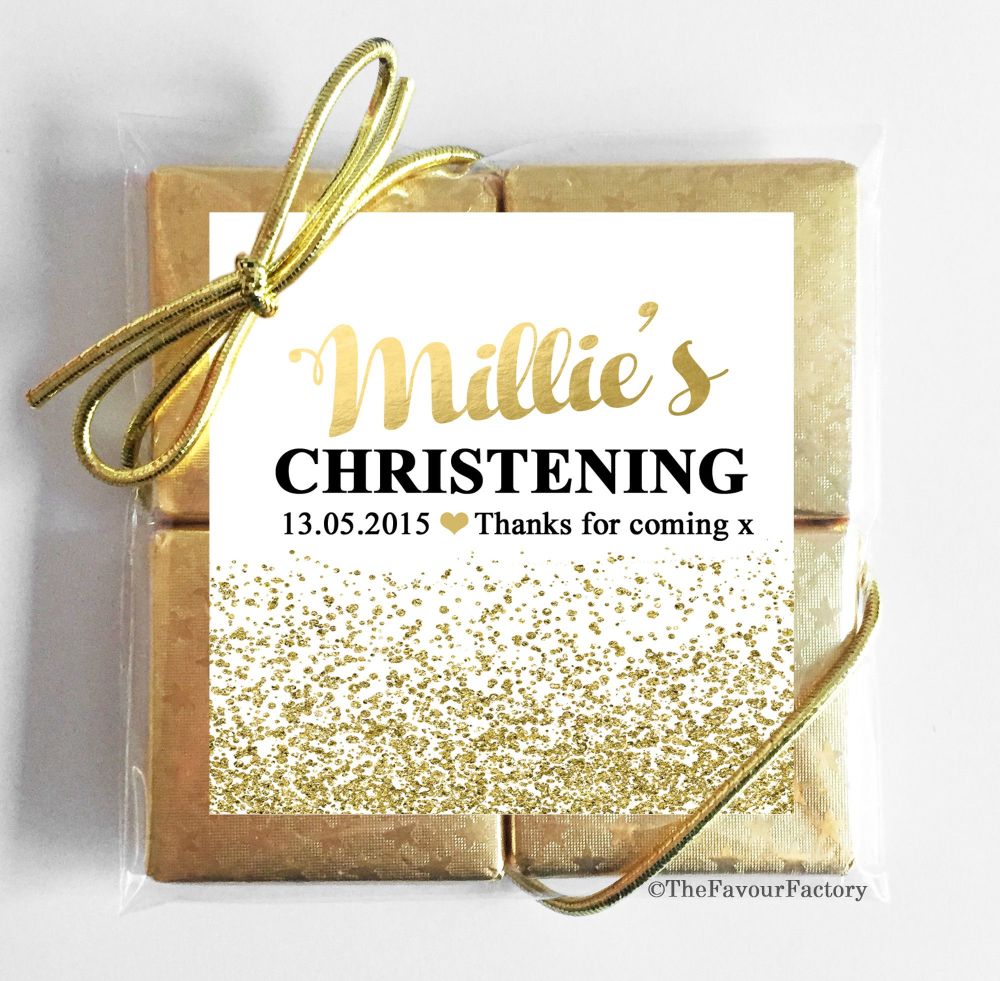 Christening Chocolates Quads Favours x5