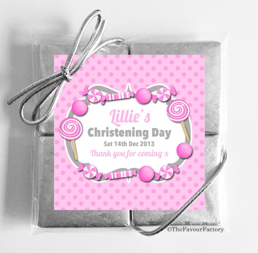 Christening Chocolates Quads Favours x5