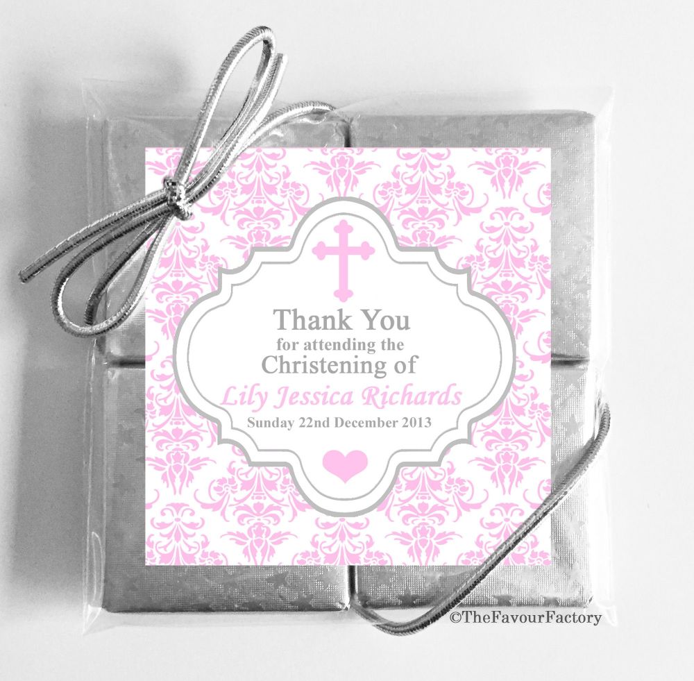 Christening Chocolates Quads Favours x5