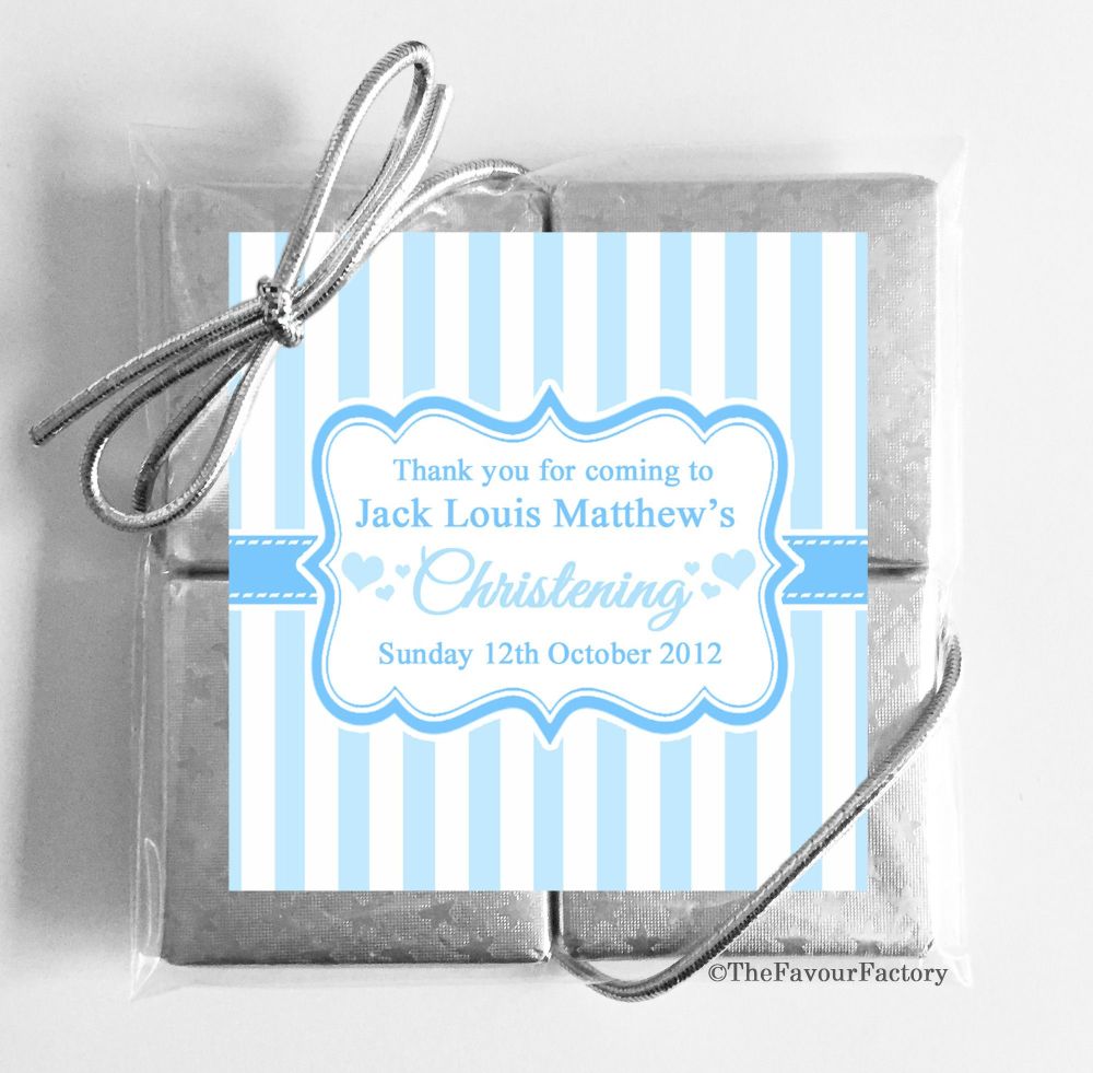 Christening Chocolates Quads Favours x5