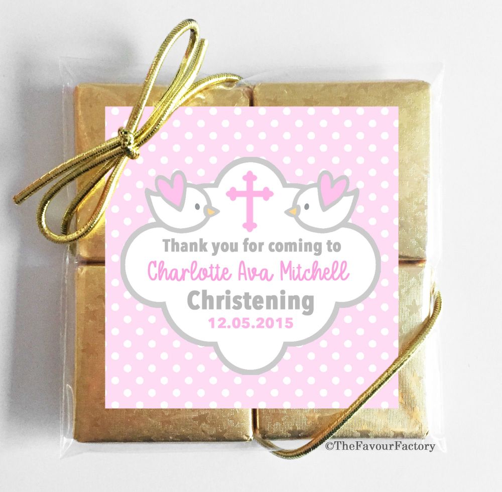 Christening Chocolates Quads Favours x5