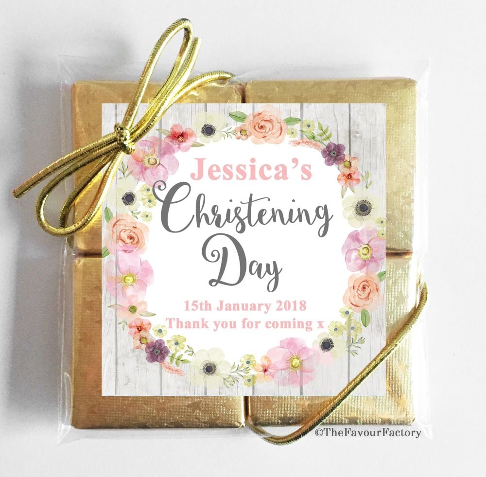 Christening Chocolates Quads Favours x5