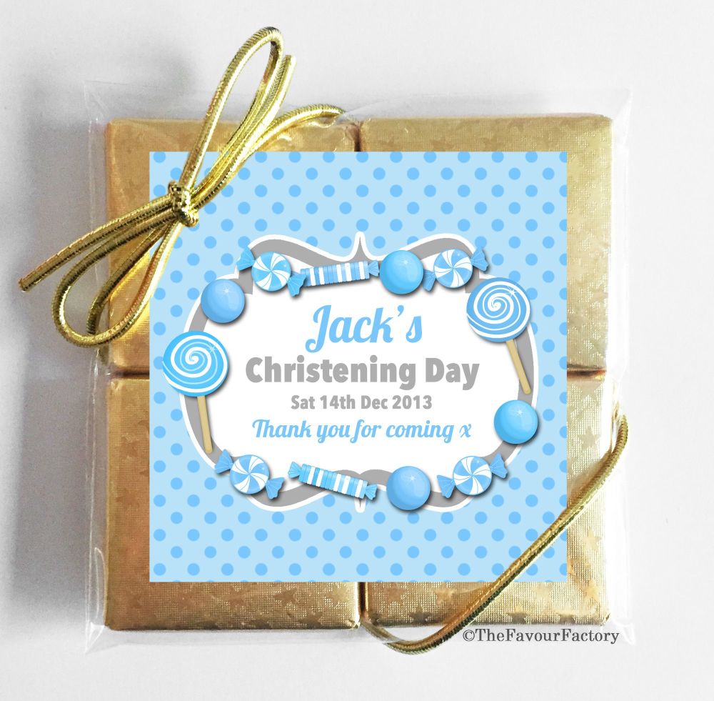Christening Chocolates Quads Favours x5