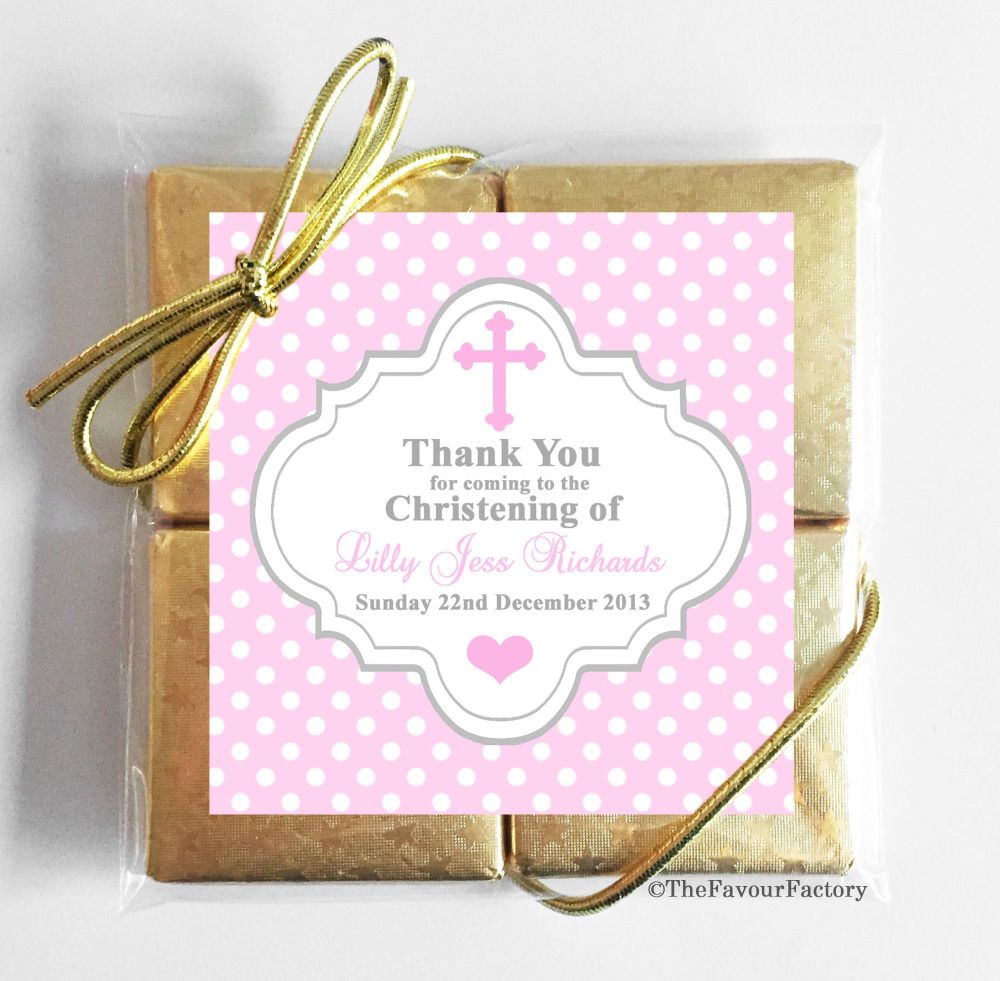 Christening Chocolates Quads Favours x5
