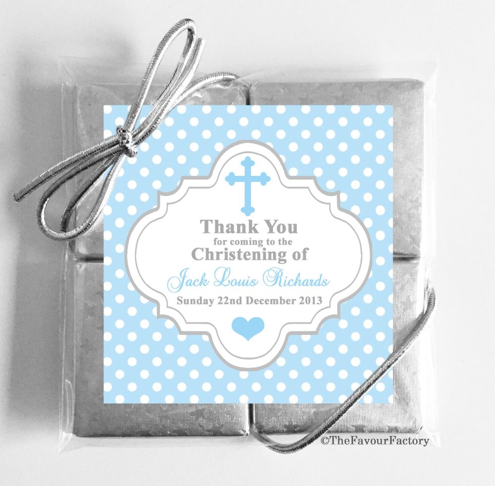Christening Chocolates Quads Favours x5