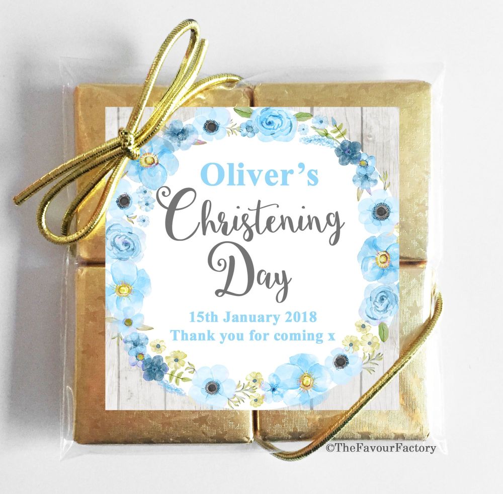 Christening Chocolates Quads Favours x5