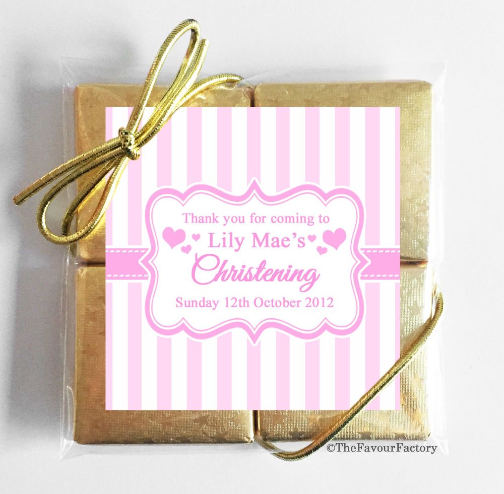 Christening Chocolates Quads Favours x5