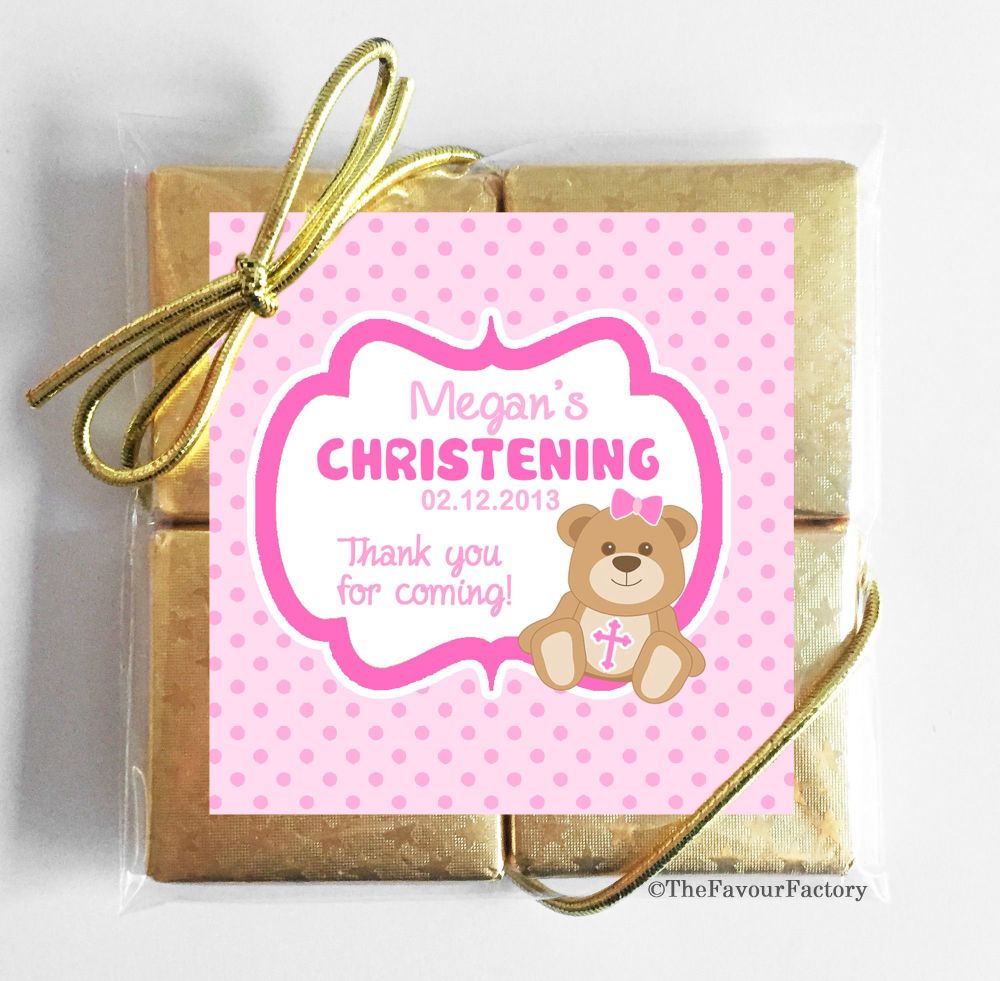 Christening Chocolates Quads Favours x5