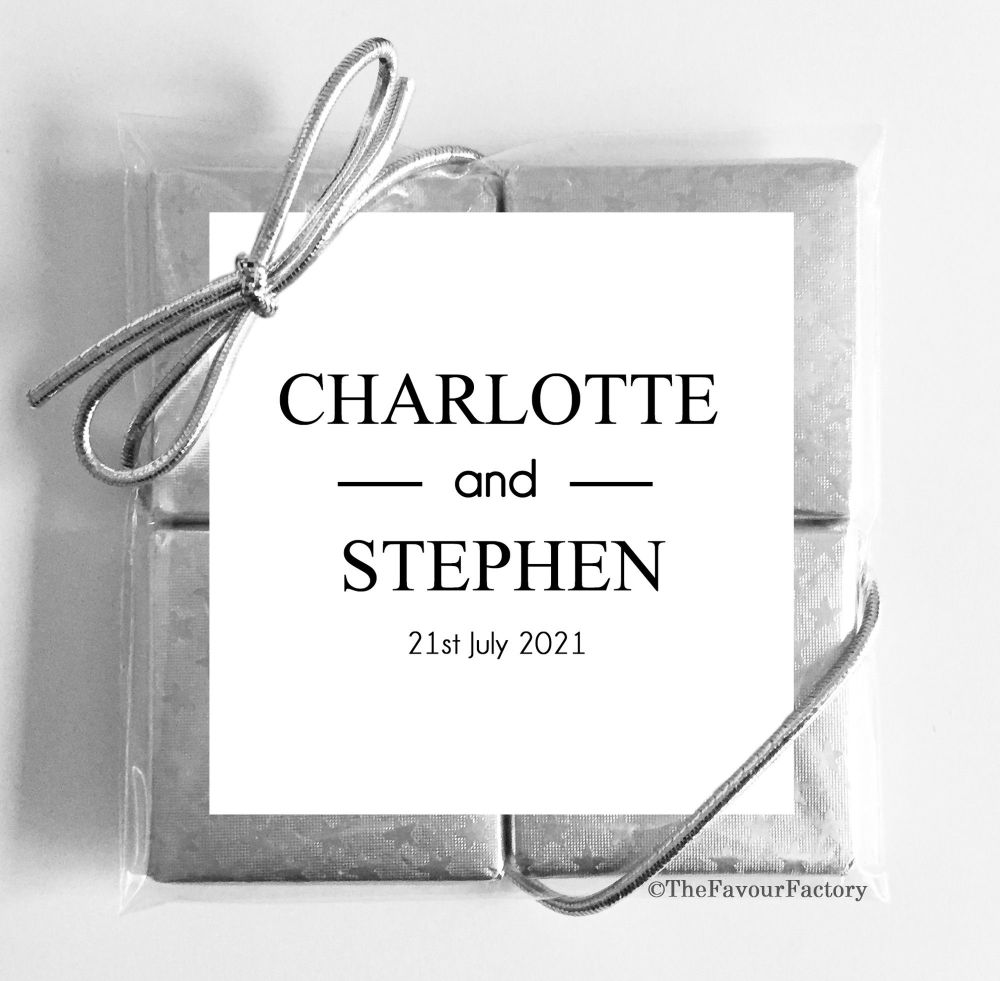 Wedding Chocolates Favours Quads - Classic x5