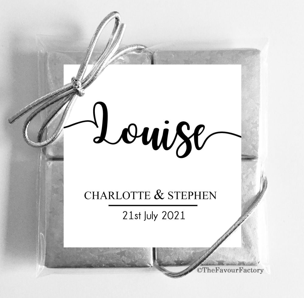 Wedding Place Name Settings Chocolates Favours Quads - Classic x1