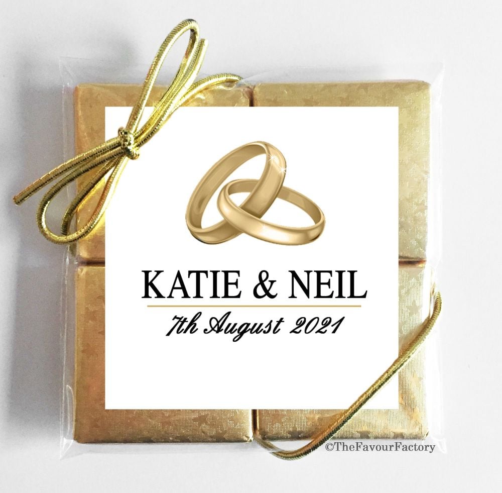 Wedding Chocolates Favours Quads - x1
