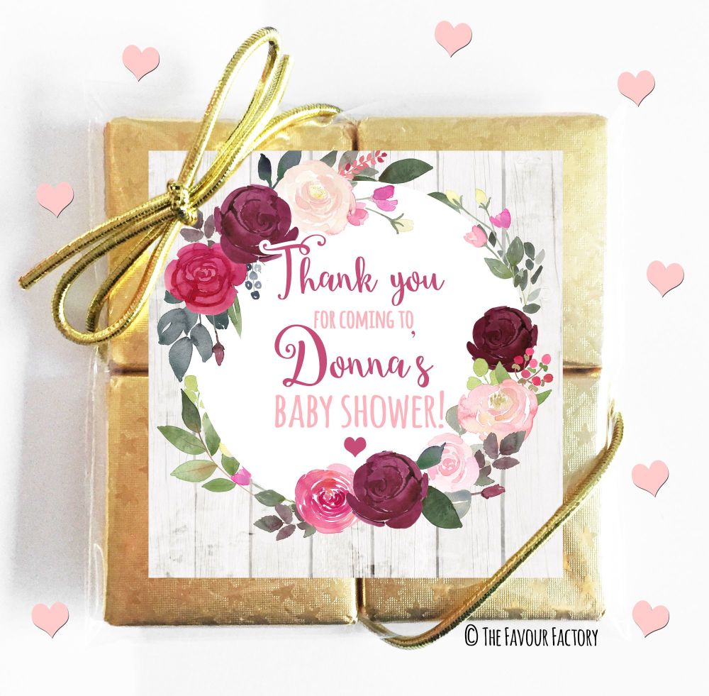 Baby Shower Chocolates Quads Favours x5