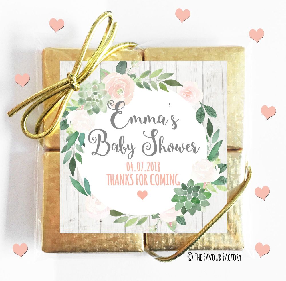 Baby Shower Chocolates Quads Favours x5