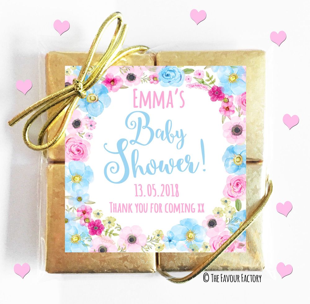 Baby Shower Chocolates Quads Favours x5