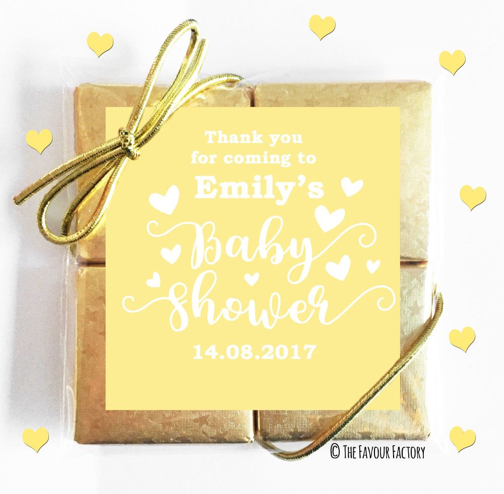 Baby Shower Chocolates Quads Favours x5