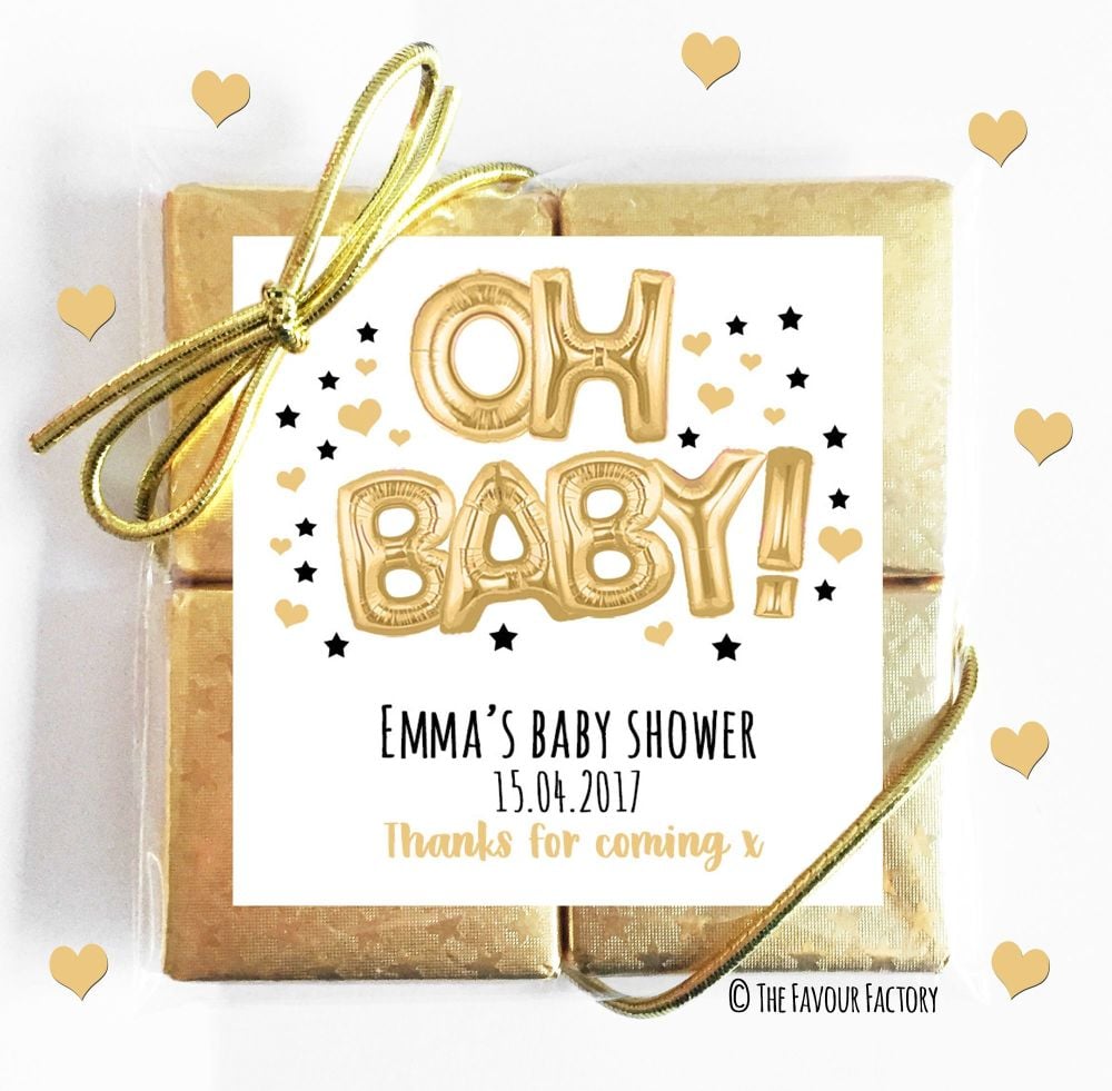 Baby Shower Chocolates Quads Favours x5