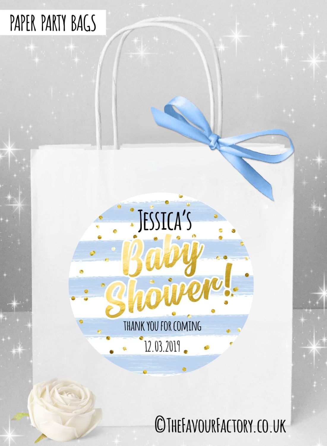 personalised baby shower bags