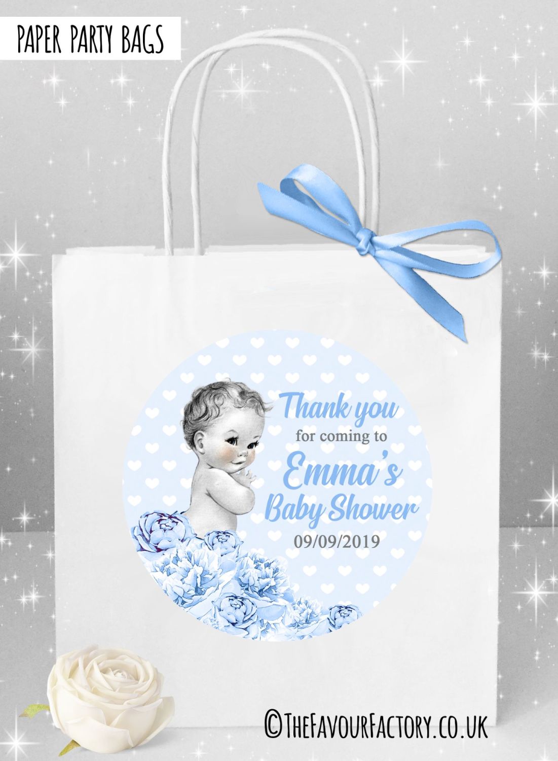 personalised baby shower bags
