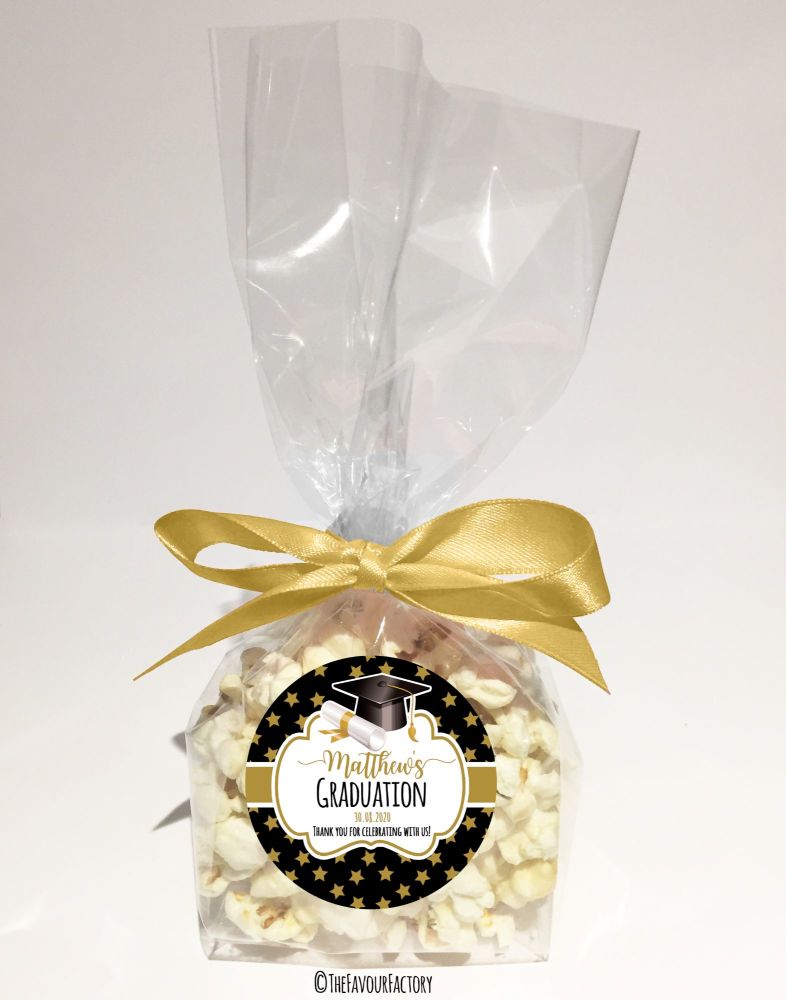 Graduation Popcorn Favour Bags Kits x12